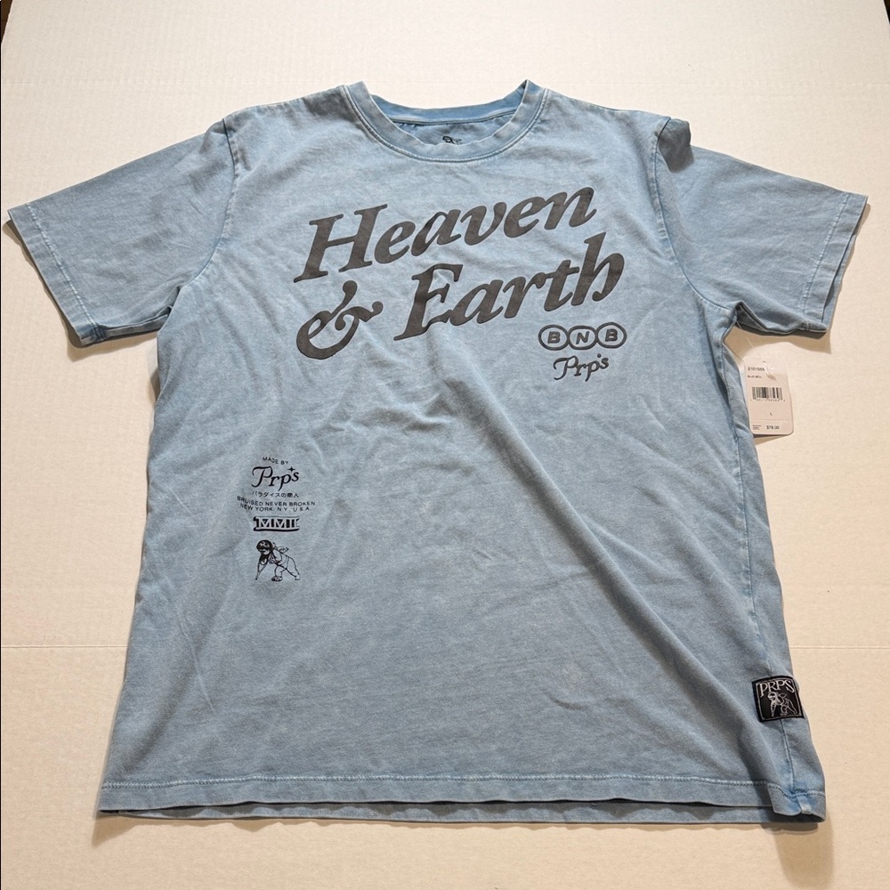 PRPS Men's Typographic Maurice Heaven & Earth Crew T-Shirt